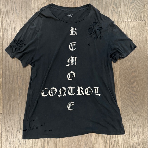 T-shirt Homme AllSaints Gris Imprimé Animal - Taille M - Coton Jersey